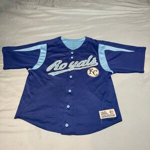 Blue KC Royals Baseball Jersey Size M